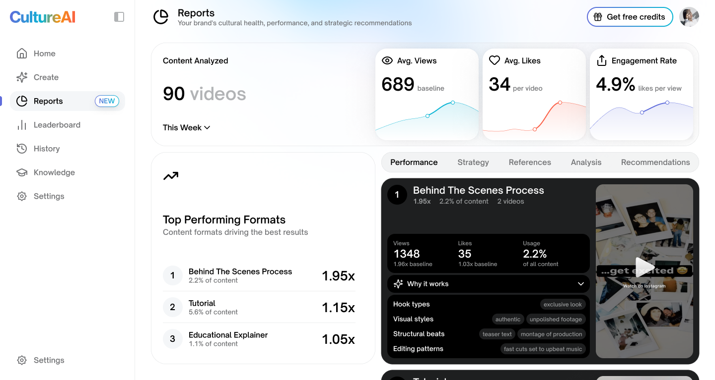 CultureAI dashboard preview
